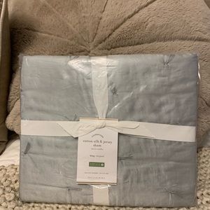 Pottery Barn Cotton Silk & Jersey King Sham NWT